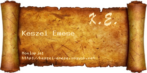 Keszei Emese névjegykártya